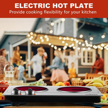 Load image into Gallery viewer, Portable Hot Plate with Dual Infrared Burners - Perfect for Student Homes &amp; RVs