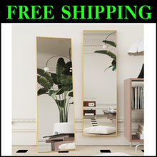 Load image into Gallery viewer, Stylish 59" x 16" Full-Length Gold Mirror - Ideal for Bedrooms and Living Rooms