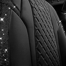 Load image into Gallery viewer, Waterproof Bling Seat Covers with Rhinestones - Cushioned Black Diamond Design