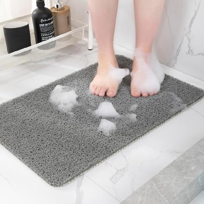 Comfortable 40"x28" Non-Slip Foot Scrubber Mat for Safe Bathrooms & Kitchens