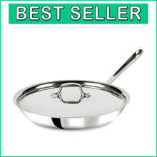 Load image into Gallery viewer, Durable 12-Inch Stainless Steel Frying Pan with Lid - Even Heat Distribution
