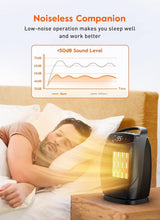 Load image into Gallery viewer, 1500W/750W Portable Ceramic Space Heater with Adjustable Thermostat &amp; Safety ...