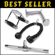 Load image into Gallery viewer, Versatile Tricep Press Down Cable Machine Attachment Set for Home Gym Workouts