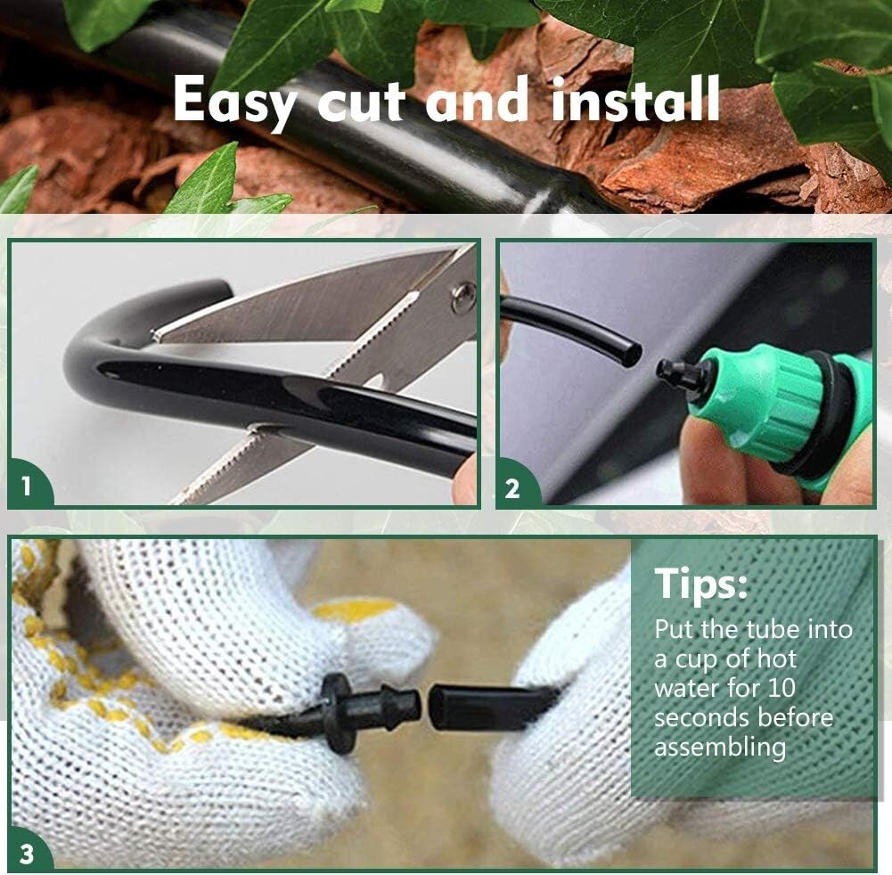 Flexible 1/4 Inch Drip Irrigation Hose - 400ft for Easy Garden Installation