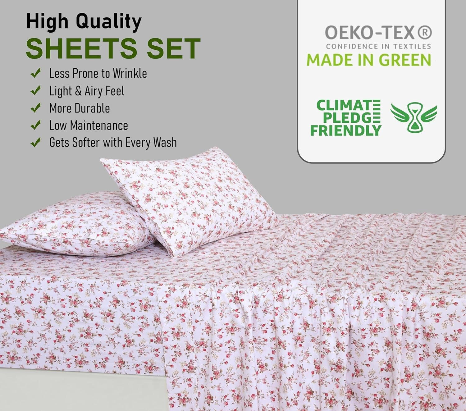 Luxury Hotel Standard California King Sheet Set - Deep Pocket & Breathable