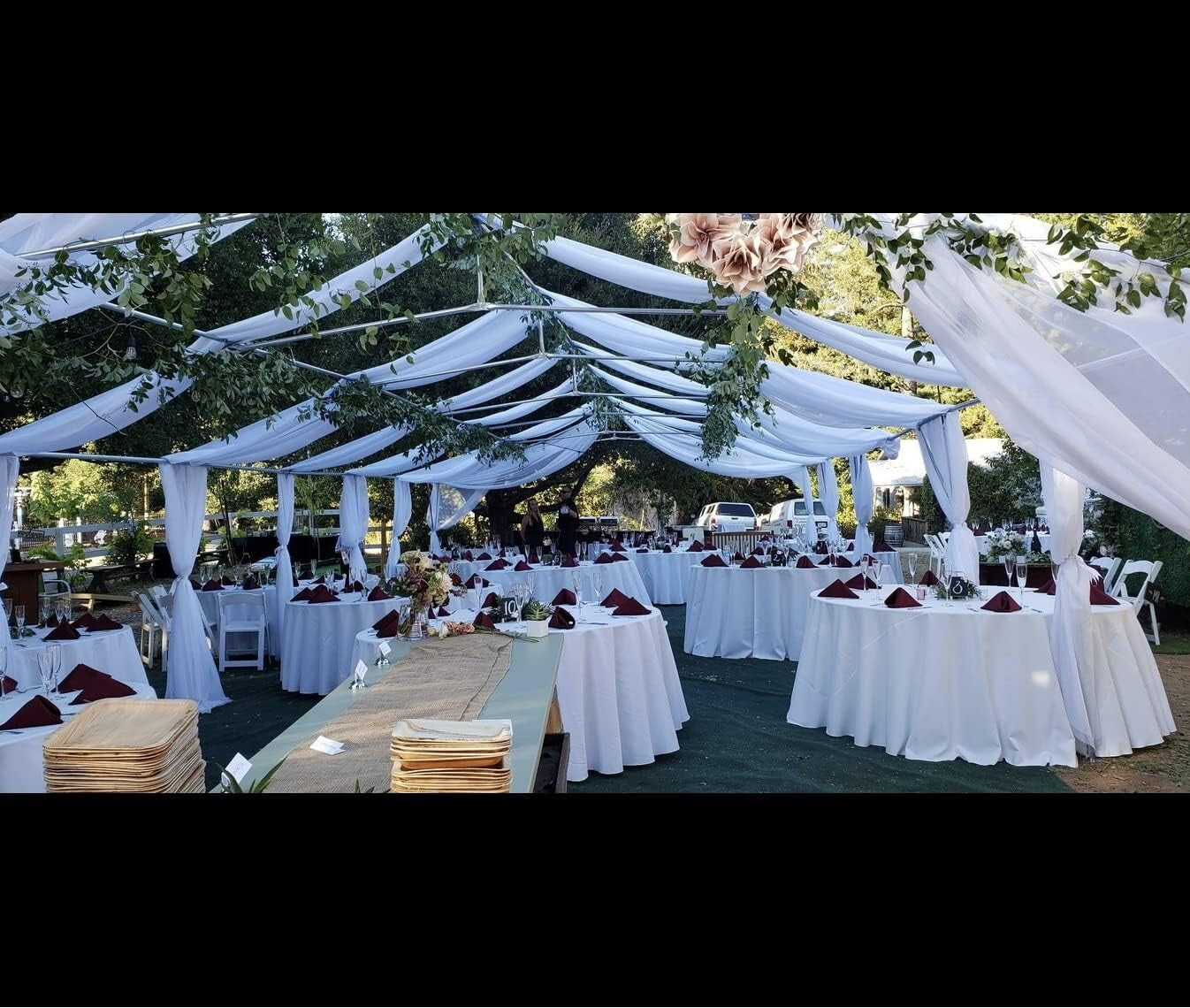 Luxurious 120 Yards Voile Chiffon Fabric - Ideal for Draping and Backdrops