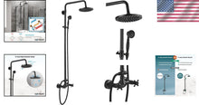 Load image into Gallery viewer, Dual Function Oil Rubbed Bronze Shower Faucet: 8-Inch Rainfall &amp; Handheld Design