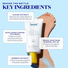 Load image into Gallery viewer, Mineral Mattescreen SPF 40 - Shine Control &amp; Pore Minimizing Sunscreen