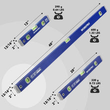 Load image into Gallery viewer, Precision 3-Piece Spirit Level Set with Magnetic Torpedo Level &amp; Carry Bag