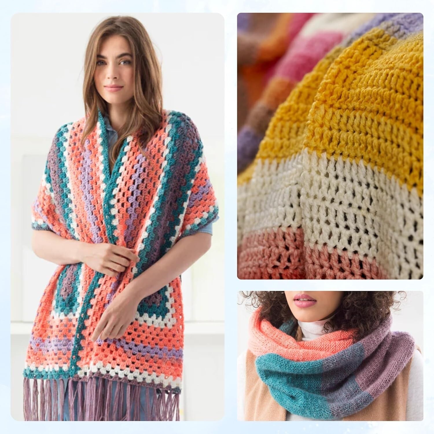 Enchanting Mandala Spirit DK Yarn Pack - 6 Same Dye Lot Skeins & Project Bag