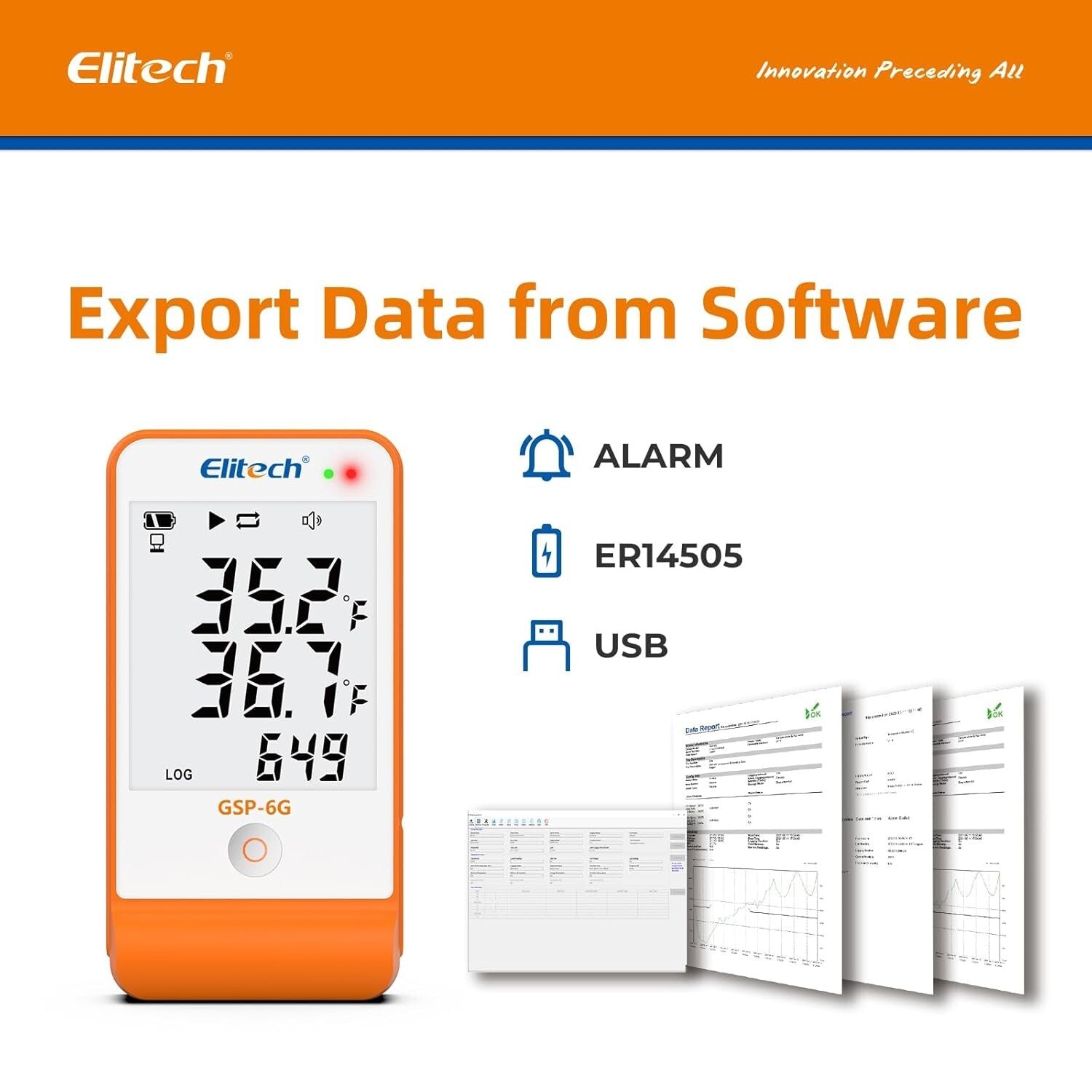 Easy-Install Temperature & Humidity Logger with Visual Alerts for Vaccine Fridge