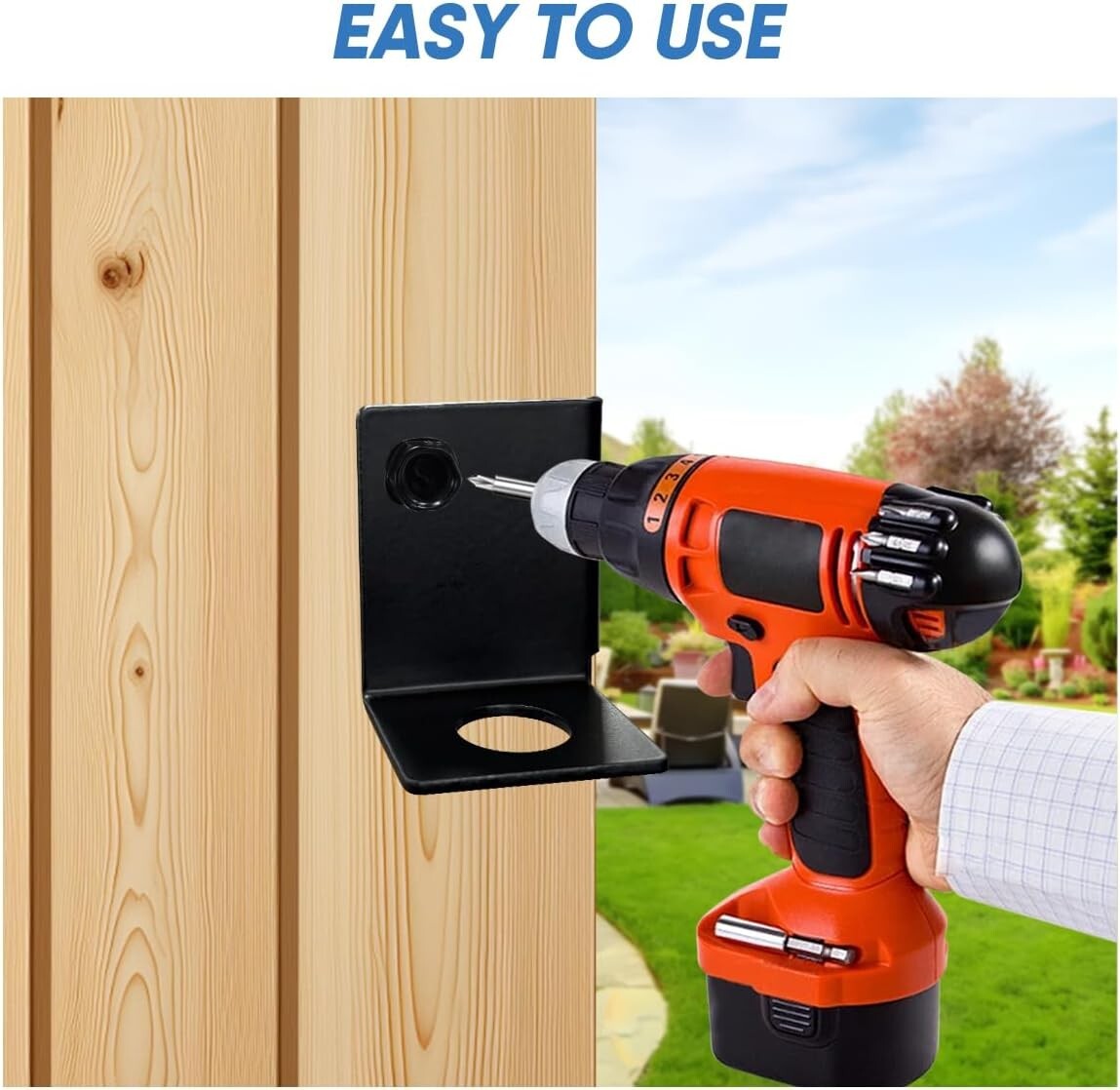 Cane Bolt Heavy Duty Gate Rod 36 Inch - Locking Double Door Set for Security