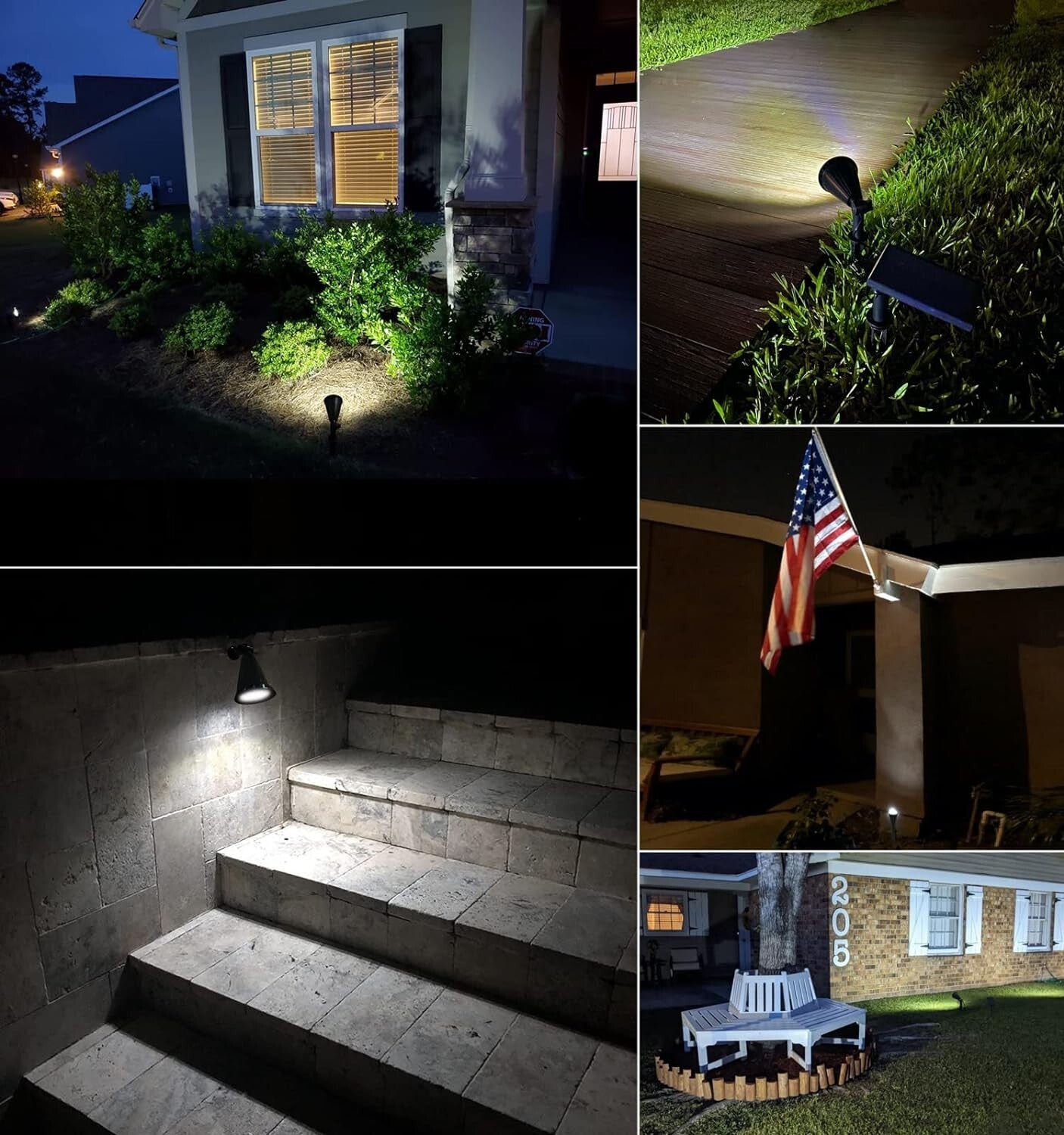 2-Pack Waterproof Solar Spot Lights with Adjustable Panels for Outdoor Elegance