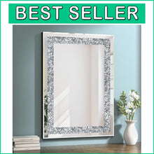Load image into Gallery viewer, Elegant 28 x 20 Wall-Mounted Mirror - Crystal Bling for Any Decor Style