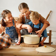 Load image into Gallery viewer, Exceptional Heat Retention 5.5QT Cast Iron Pot with Lid &amp; Potholders Included