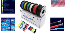 Load image into Gallery viewer, Reliable 20 AWG Stranded Wire - 50ft Spools of Flexible Tinned Copper, 6 Colors