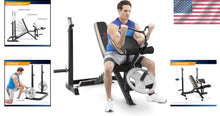 Load image into Gallery viewer, Olympic Weight Bench with Adjustable Back Pad &amp; Storage for Strength Training