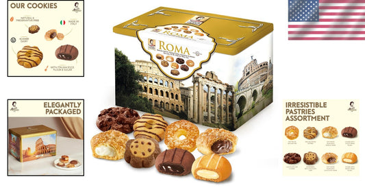 Elegant Matilde Vicenzi Cookie Tin - 32oz Italian Pastry Assortment for Gifts