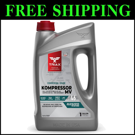 Commercial Grade Full Synthetic Air Compressor Oil - Non-Detergent, 1 Gallon