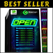 Load image into Gallery viewer, Bright Multi-Color LED Open Sign - Easy Setup with Chains and Hooks Included