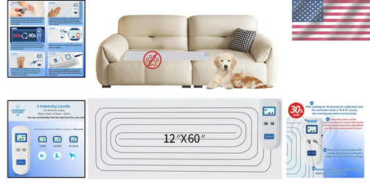 Blue Cat Scat Mat 12x60 with Adjustable Shock Levels - Effective Indoor Training