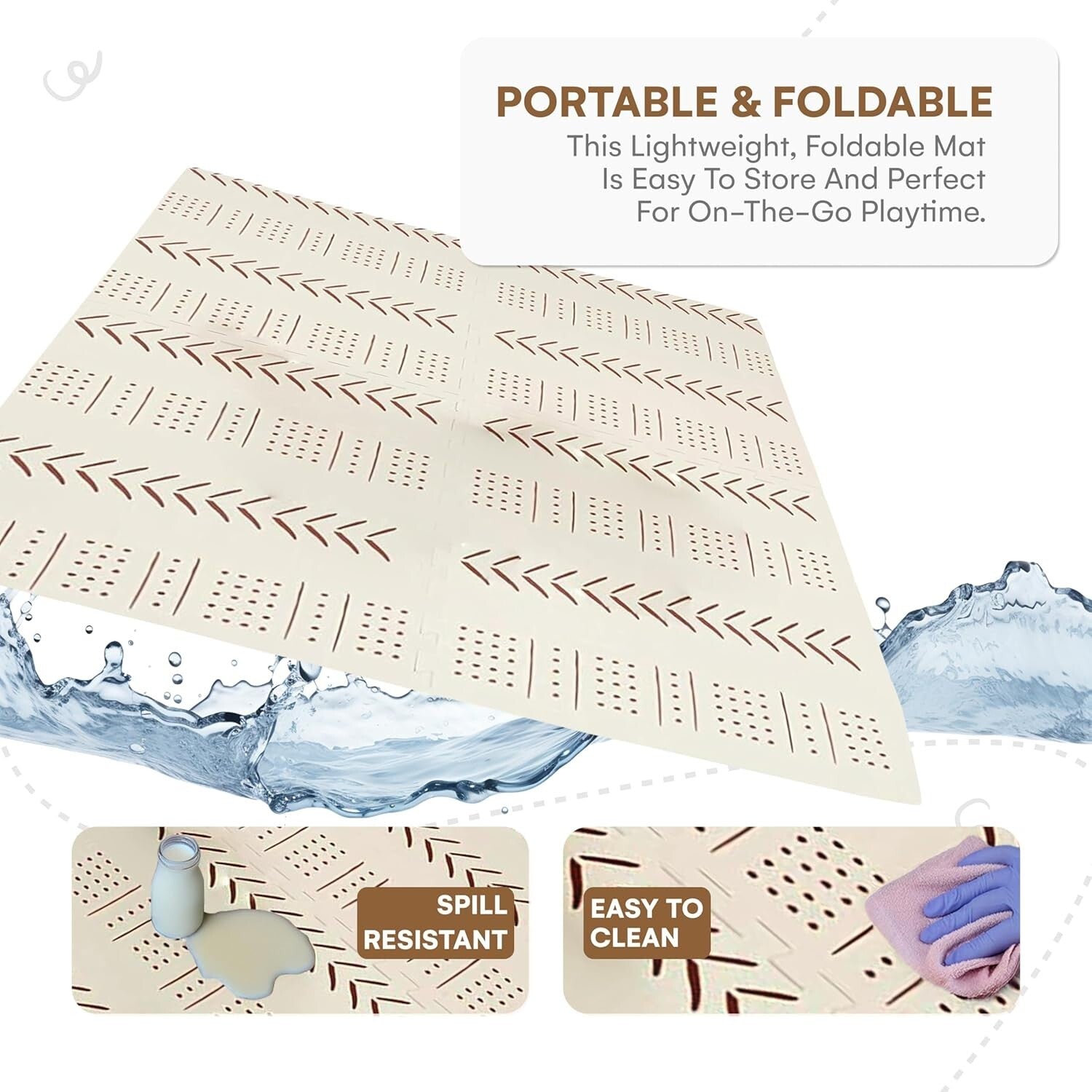 Extra-Large 72" x 48" Interlocking Play Mat - Safe Crawling Surface for Infants