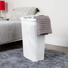 Load image into Gallery viewer, Lightweight 40L Wicker Laundry Basket Set – Space-Saving &amp; Portable Design