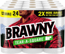 Load image into Gallery viewer, Premium 2-Ply Tear-A-Square Paper Towels: Ideal for Kitchens, Baths &amp; Cleanups