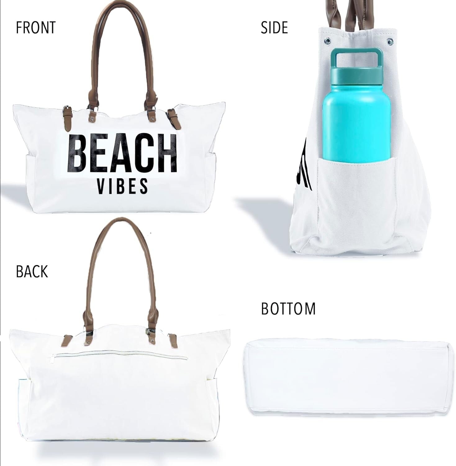 Versatile Waterproof Beach Bag with Ample Space and Easy Carry Handle for Women