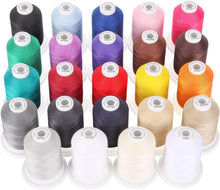Load image into Gallery viewer, 18 Options - 100% Mercerized Cotton Threads in 24 Colors for Versatile Sewing