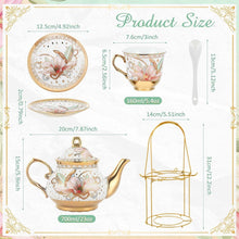 Load image into Gallery viewer, Exquisite Ceramic Tea Set - 20 Pcs with Gold Accents for Elegant Gatherings