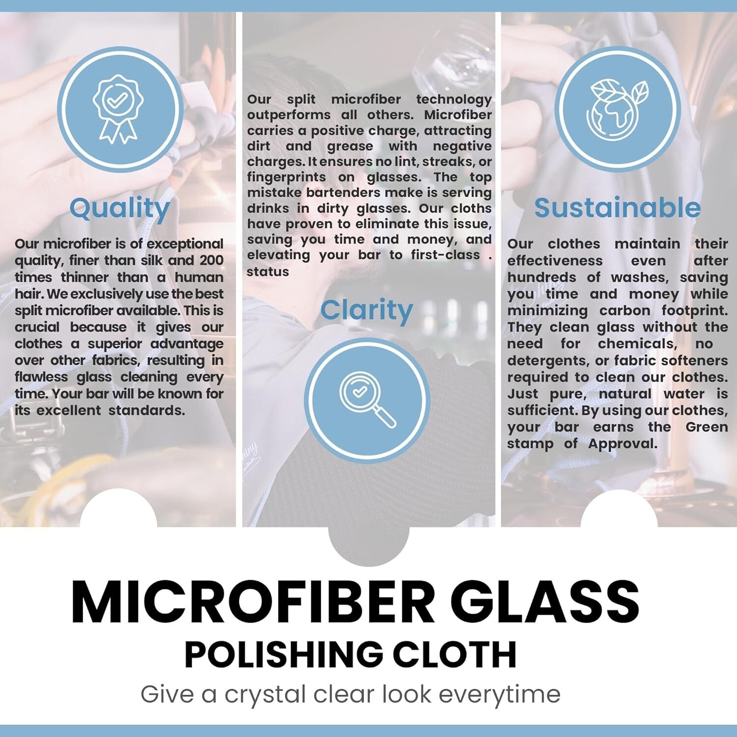 Elegant Grey Microfiber Cloths for Spotless Glass Shine - Pack of 2, 25x20 Inch