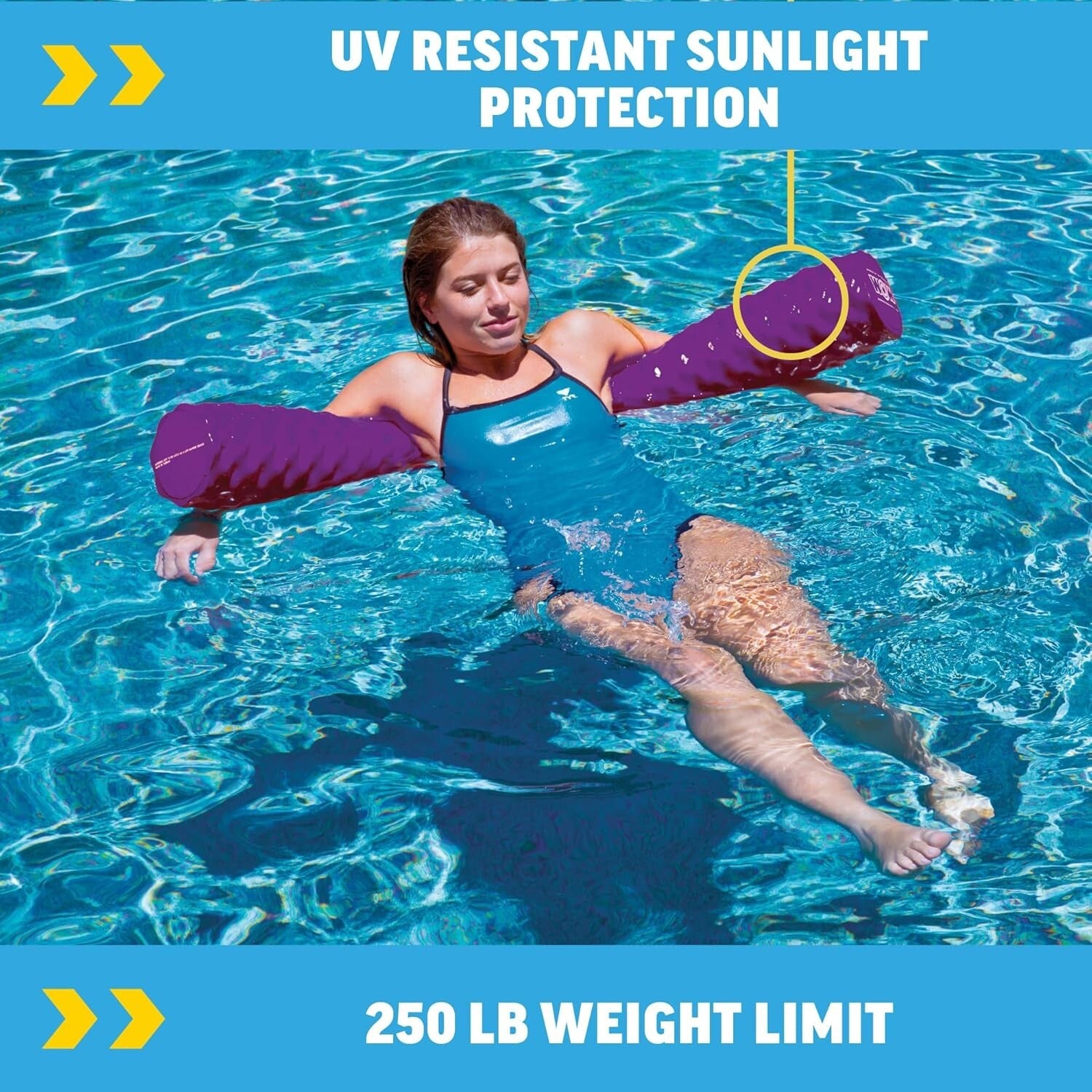 Durable 46" Foam Pool Noodle with Comfort Grip - Perfect for Lakes & Pools