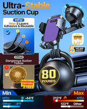 Load image into Gallery viewer, Sturdy Car Phone Holder with Adjustable Arm - Safe, Reliable, and Hands-Free