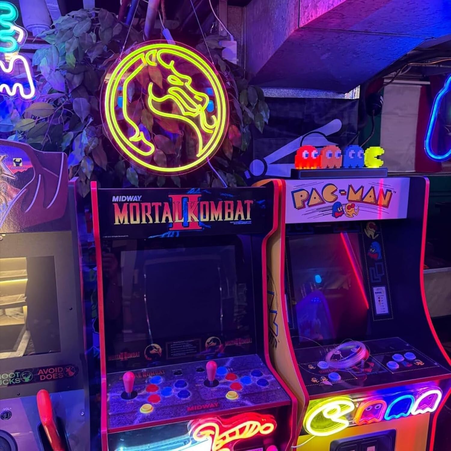 Bright Yellow Dimmable Dragon Neon Sign - Mortal Kombat Game Room Decor