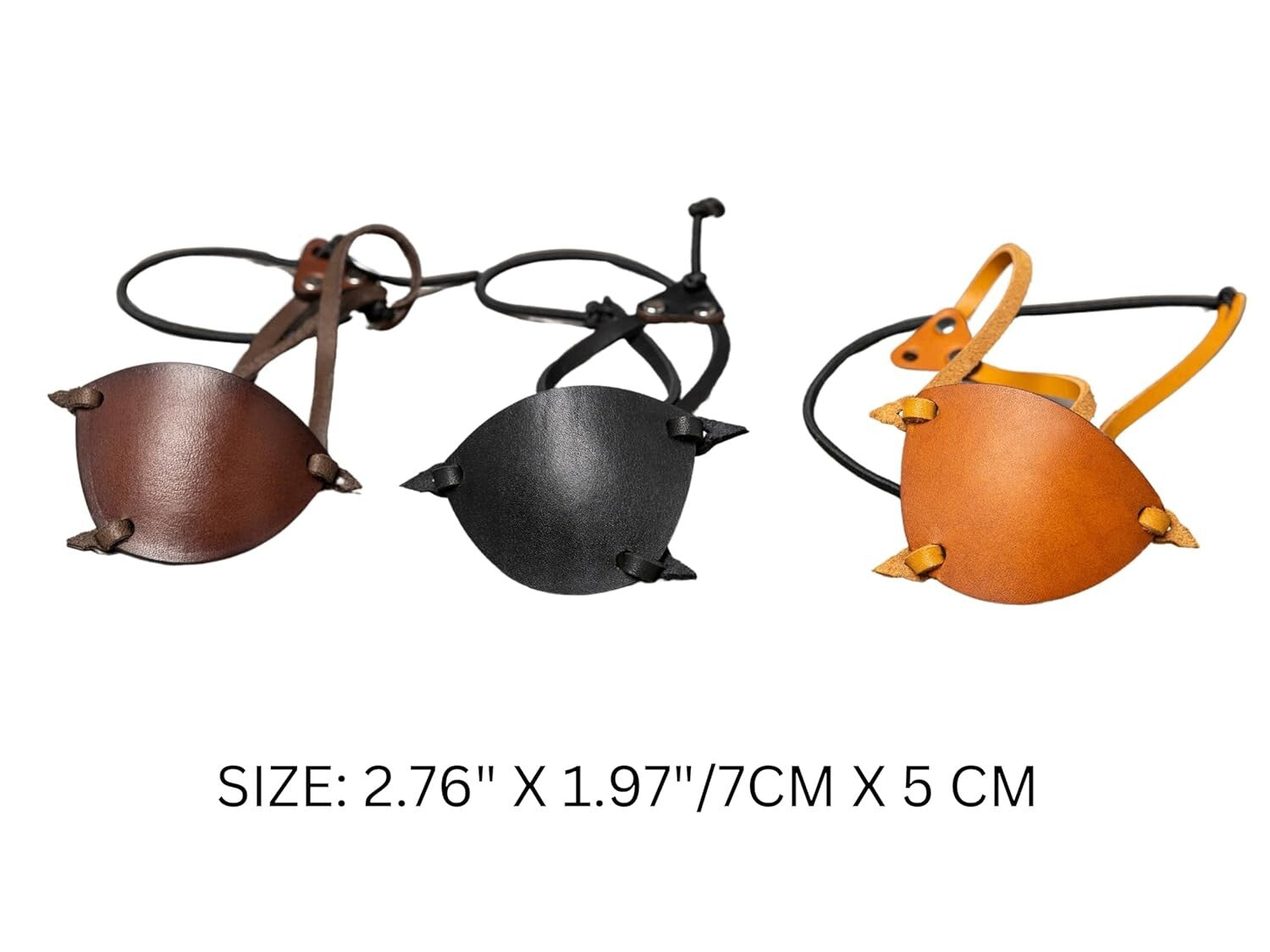 Adjustable Black Leather Eye Patch - Stylish Punished Snake Cosplay Accessory