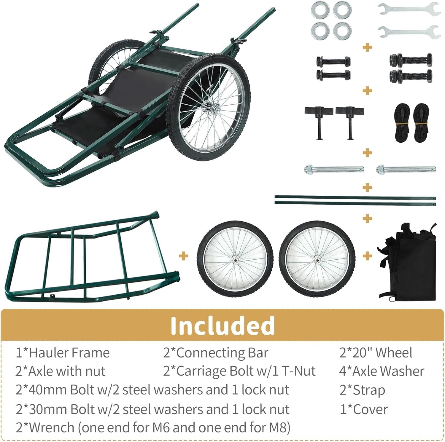 Versatile 550lb Capacity Hunting Cart with Heavy Duty Platform & Easy Assembly