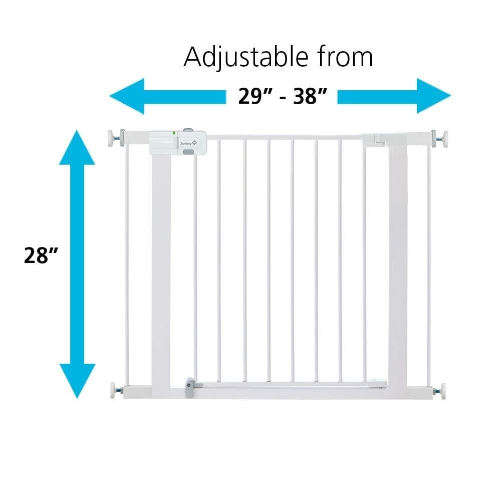 SecureTech Walk-Through Baby Gate – Adjustable 29"-38" for Pets and Children