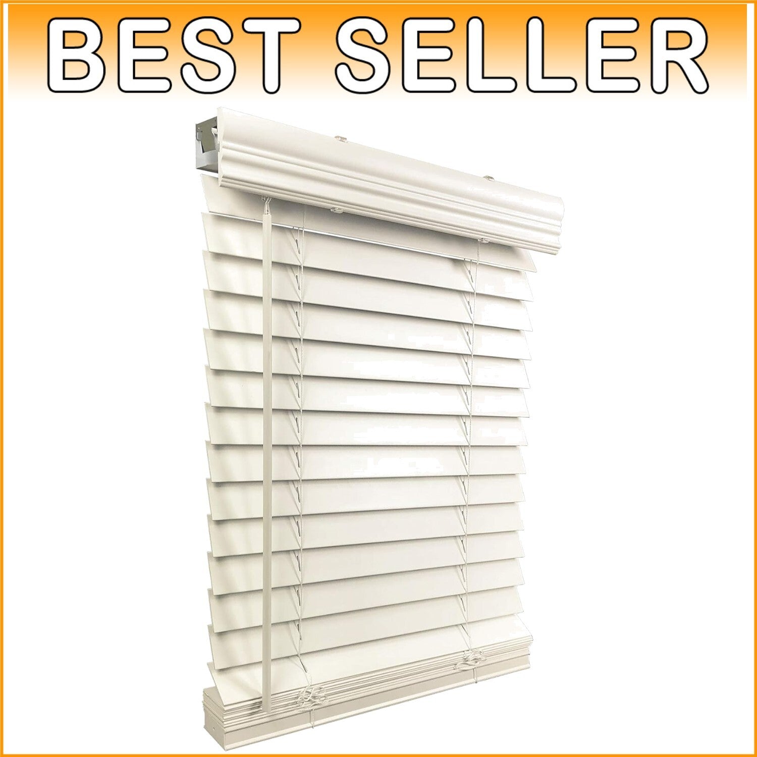 Elegant Cordless Faux Wood 2" Blinds with Valance, Perfect for Modern Interiors
