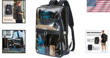 Load image into Gallery viewer, Heavy Duty Clear Backpack with Detachable Laptop Sleeve – Stadium Approved Style