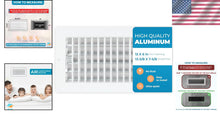 Load image into Gallery viewer, Durable Aluminum Air Vent Deflector with Adjustable Blades - 13-5/8" Overall