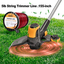Load image into Gallery viewer, Round 515 Ft Trimmer Line with Bonus Cutter - Universal Fit for Major Brands