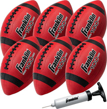 Load image into Gallery viewer, Junior Size Red and Black Rubber Footballs for Youth - Team and Individual Packs