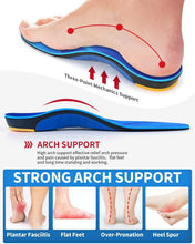 Load image into Gallery viewer, Premium High Arch Support Insoles for Metatarsalgia &amp; Plantar Fasciitis Relief