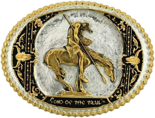 Elegantly Crafted End Of The Trail Belt Buckle for Men - One Size Fits Most
