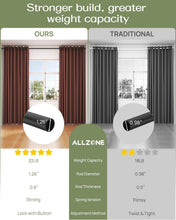 Load image into Gallery viewer, Innovative Spring Loaded Adjustable Tension Curtain Rod for Windows &amp; Showers
