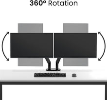 Load image into Gallery viewer, Alloy Steel Dual Monitor Mount with 360° Flexibility - Fits 14" to 35" Displays