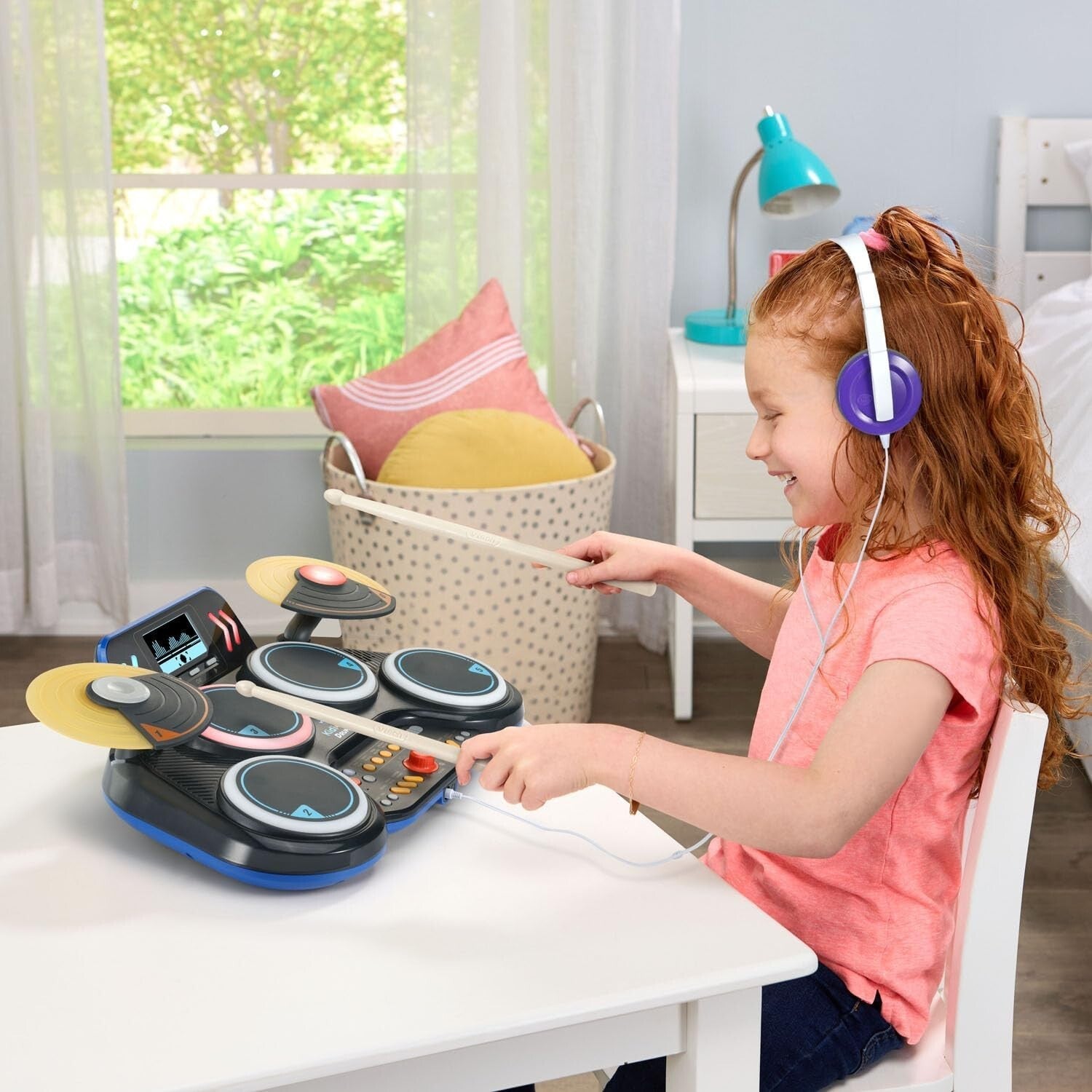 Interactive Kidi Star Drum Pad for Kids - Bluetooth, Recording & Games Included