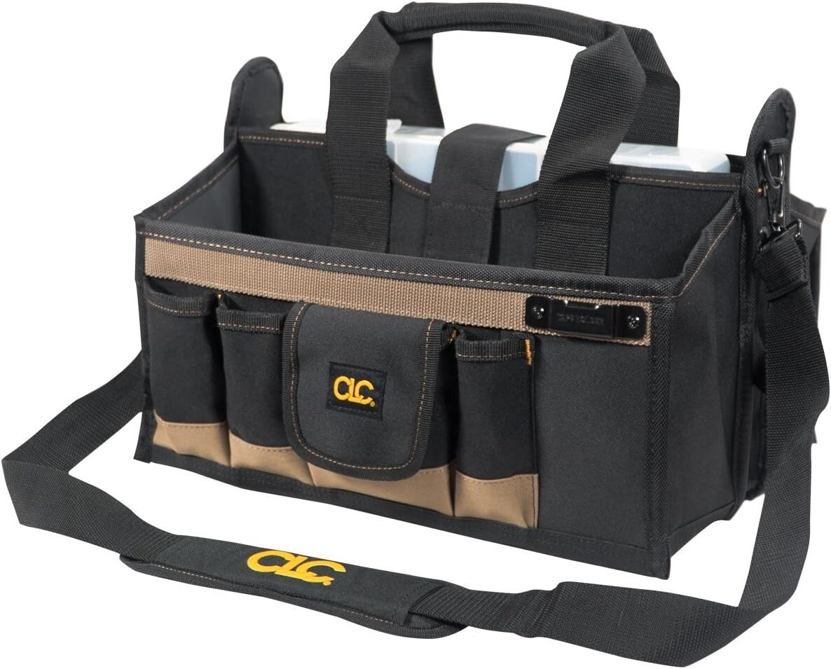 CLC 16 In. Tool Bag with Padded Handles & Compartment Tray for Tool Organization