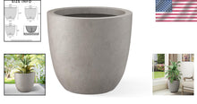 Load image into Gallery viewer, Large Stylish 18" Concrete Planter with Drainage - Perfect for Home &amp; Garden
